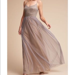 NEW Anthropologie BHLDN Beaded Formal Dress Gown